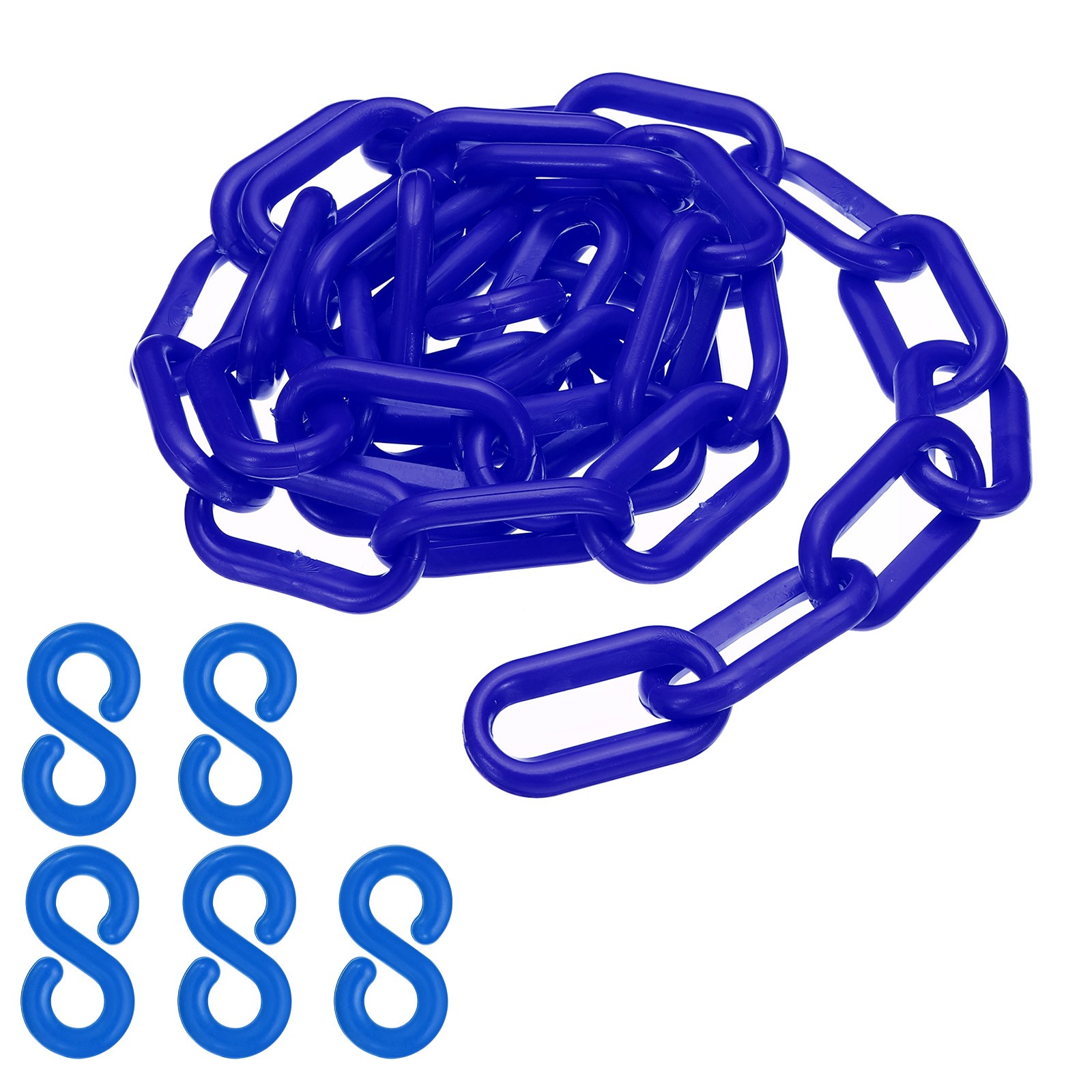 Plastic Chain,3 FEET Safety Barrier Chain for Crowd Control, 1/4inch(6mm) Blue