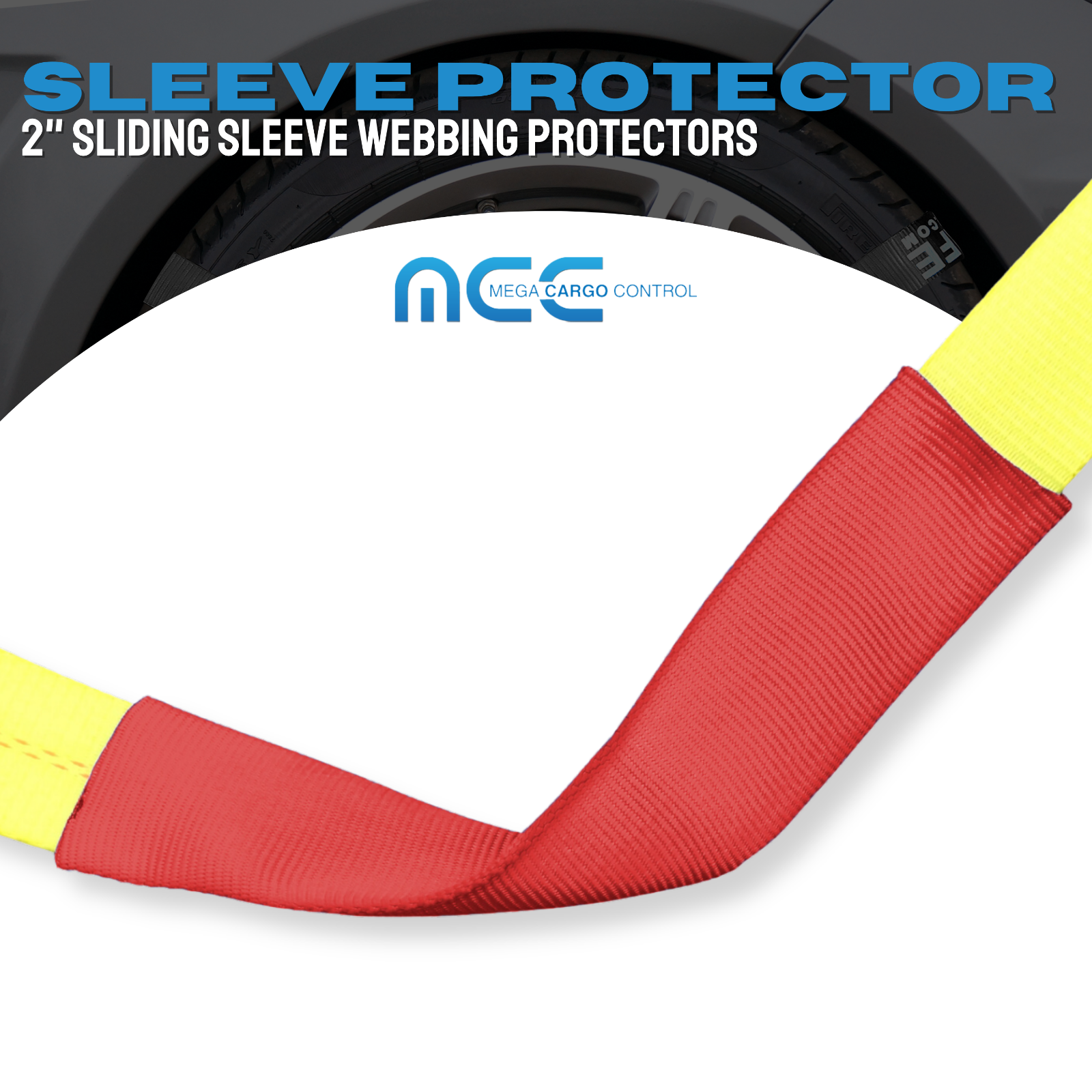 10 Pack 12" Sliding Sleeve Webbing Web Protector for 2" Ratchet Tie Down Strap