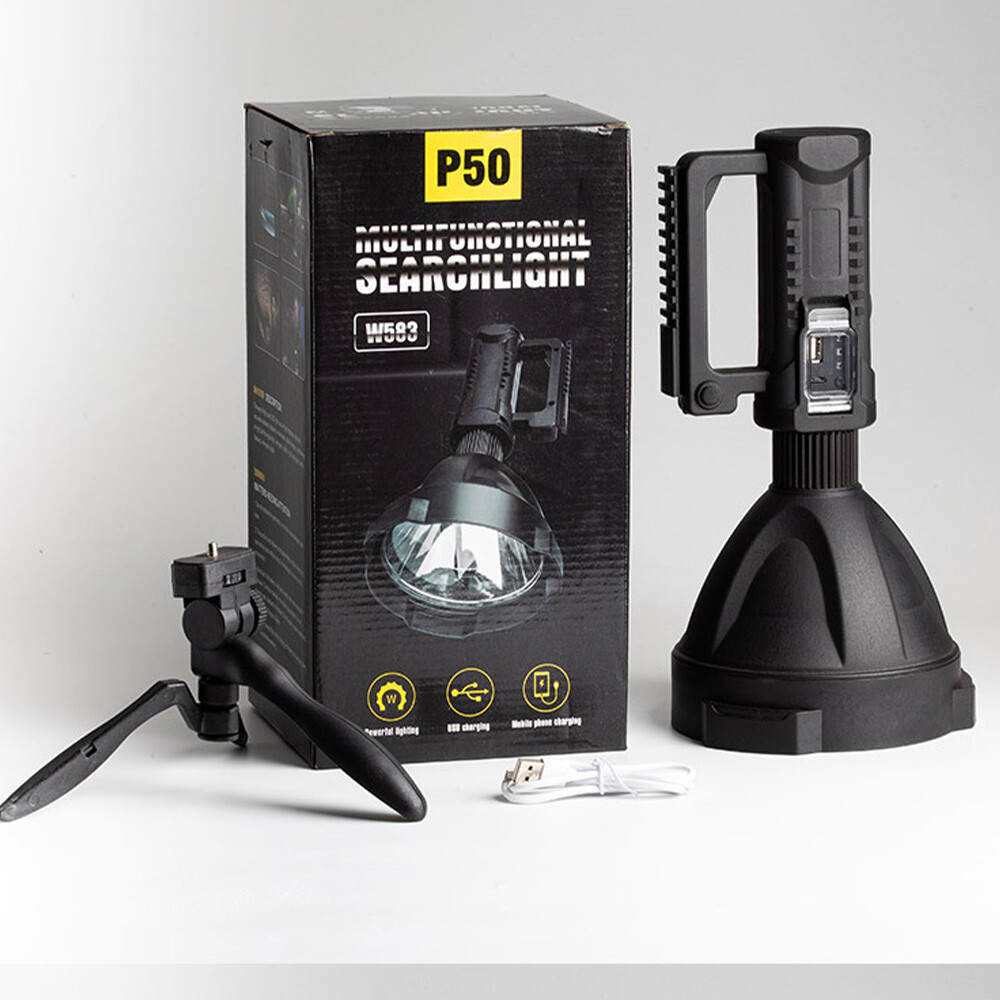 Spotlight 9000000 Lumens Handheld Hunting Flashlight Led Spot light Rechargeable