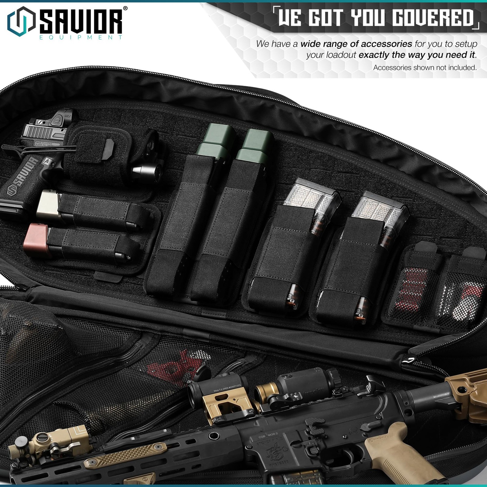 Savior Equipment Tactical Pistol Mag Pouch 9mm .40 45 ACP Single/Double Stack