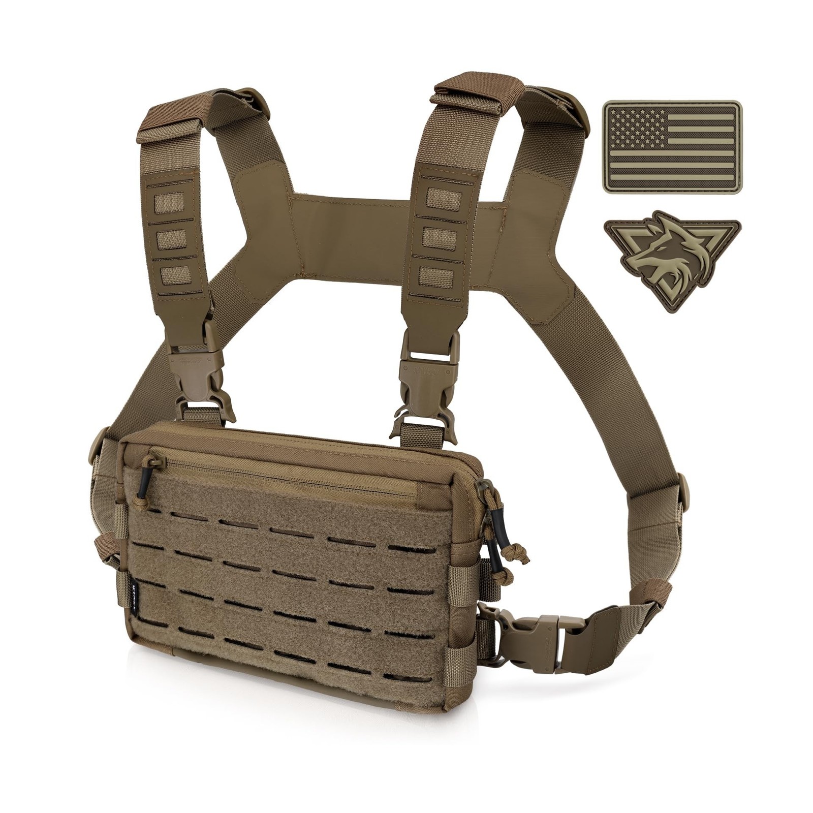 WYNEX Tactical Chest Rig Pack for Men, Running Chest Bag with F... Fast USA SHIP