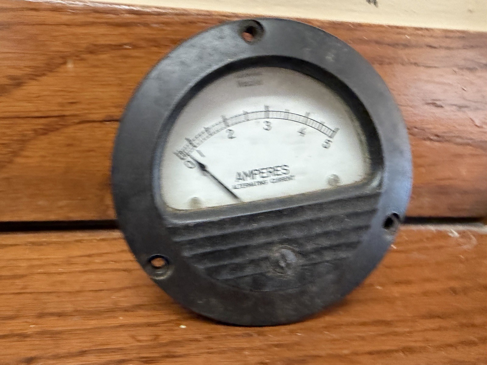 Vintage Weschler 5 Ampere AC Current Meter ~2-3/4 Diameter Panel Hole