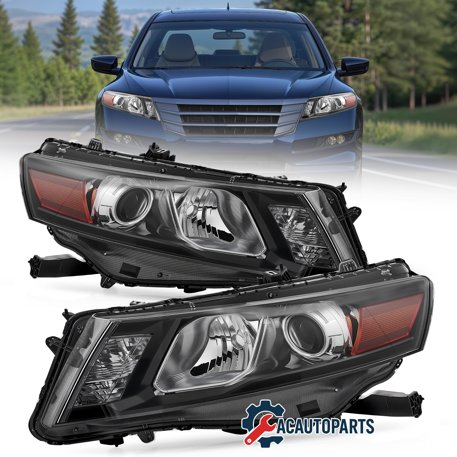 VRC Pair Of HID Headlights Assembly, Honda Accord Crosstour 2010-2012 LH&RH-Used