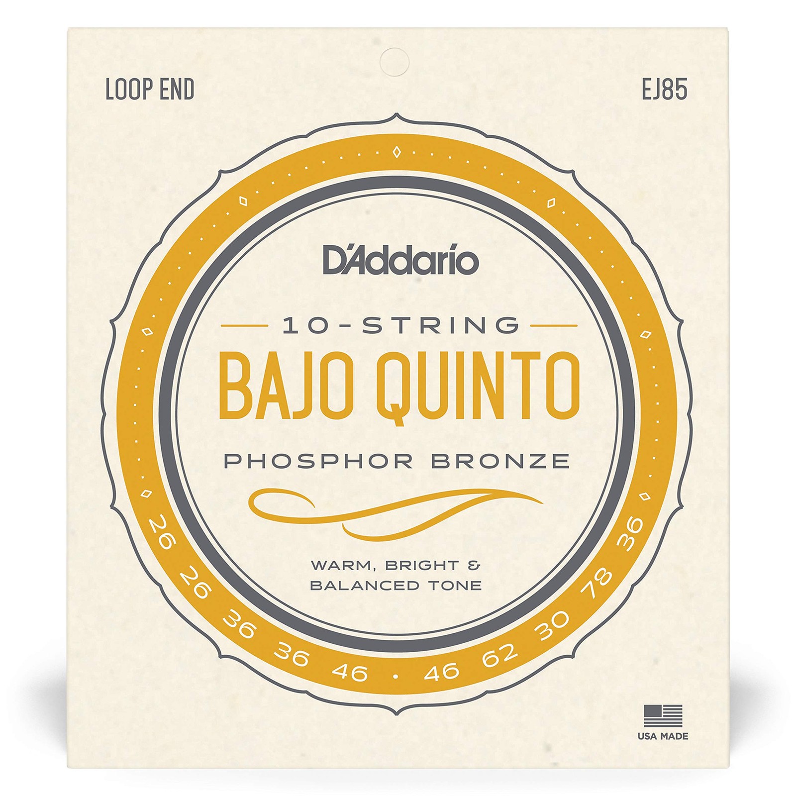 D'Addario EJ85 Bajo Quinto Strings
