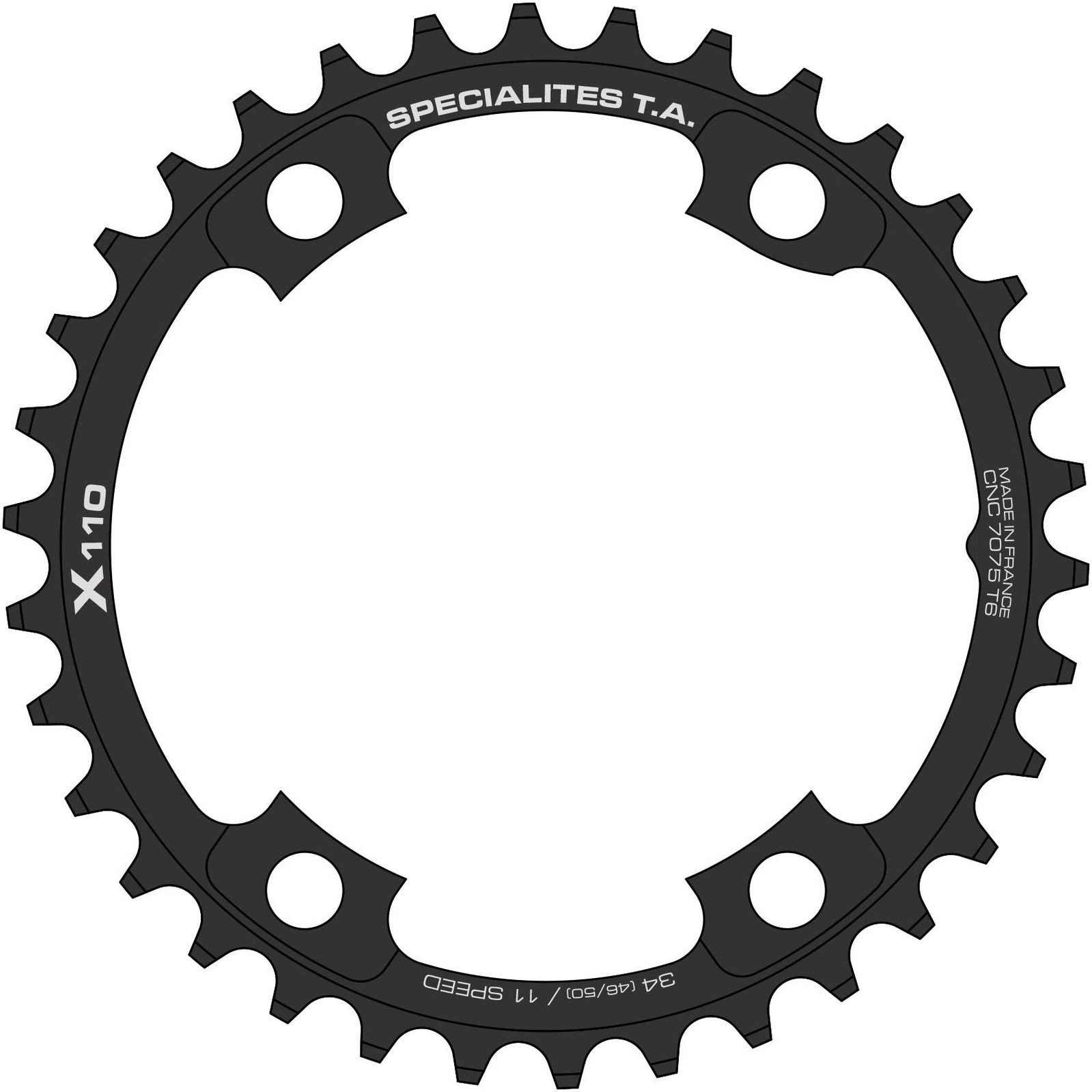 Spécialités TA Inner 42t Black