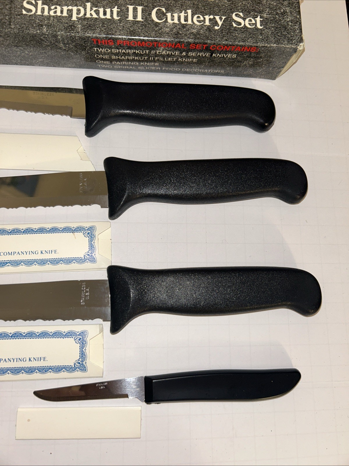 Sharpkut II By Quikut. Stainless USS. 6 Piece Set.