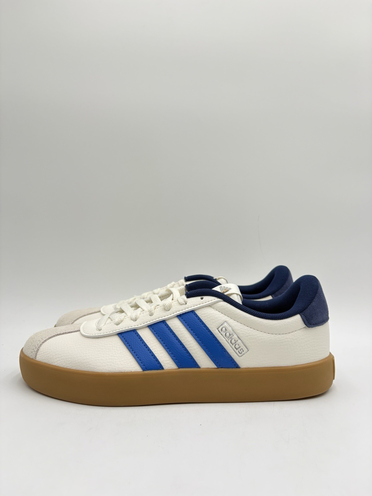 Adidas Men’s VL Court 3.0 Multiple Sizes Core White Dark Blue Gum |JR8634|