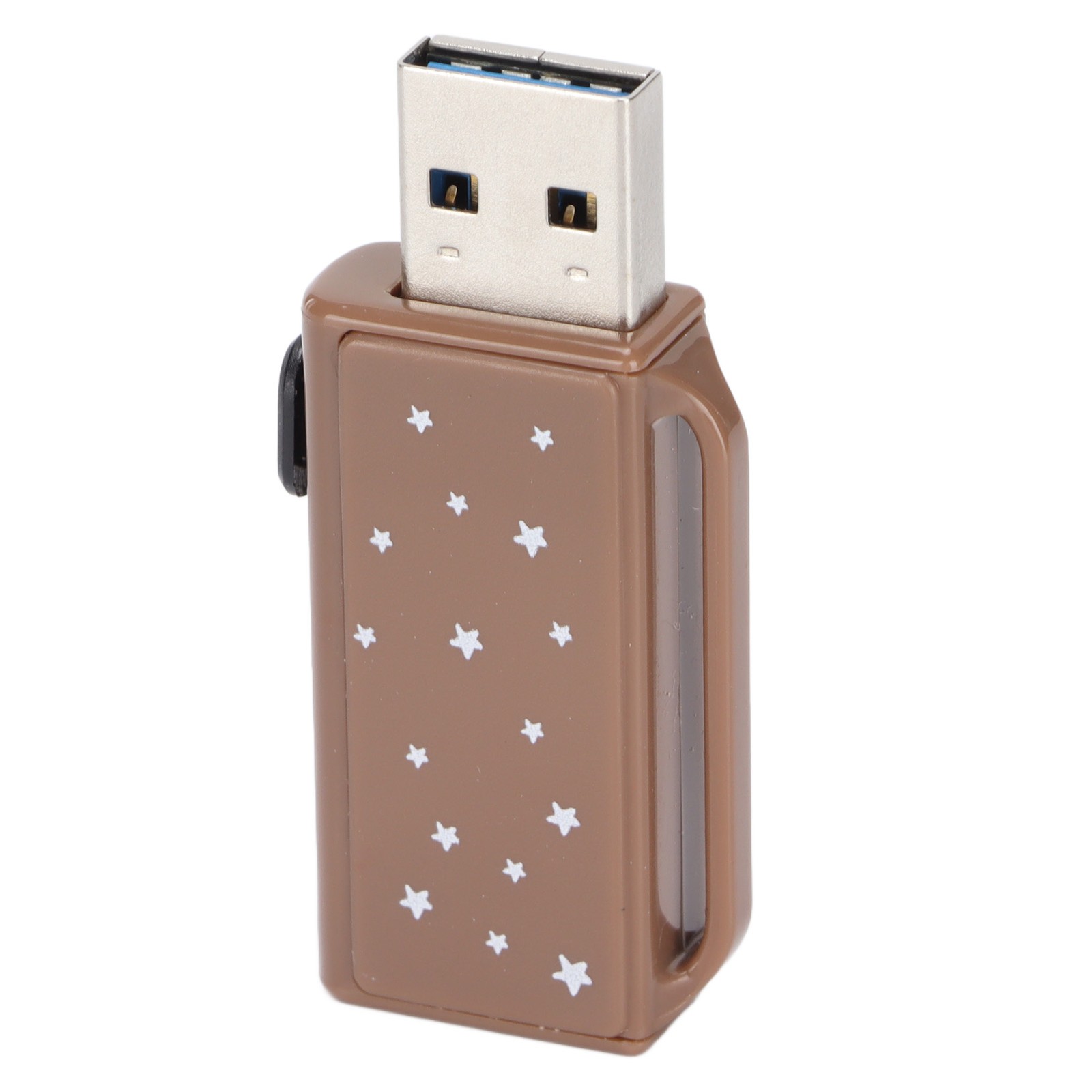 Flash Disk Portable Tea Brown Palstic Push Pull Thumb Memory Stick For