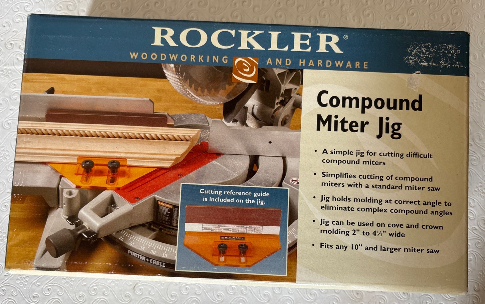 Rockler Compound Miter Jig New Woodworking Fits 10" Or Larger Miter Saw