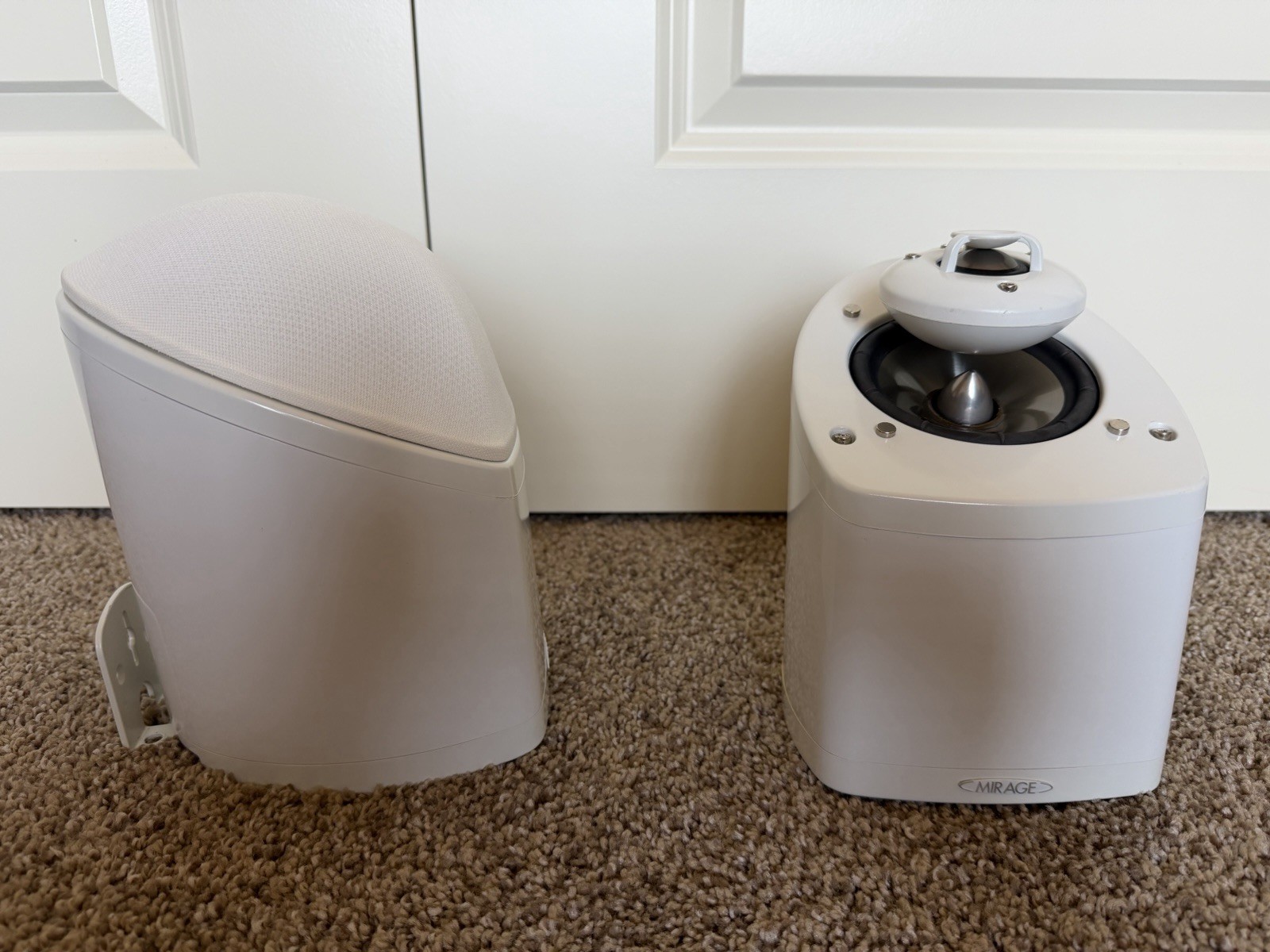 Mirage OS3-SAT Surround Speakers Pair White Wall/Ceiling Mounts Included
