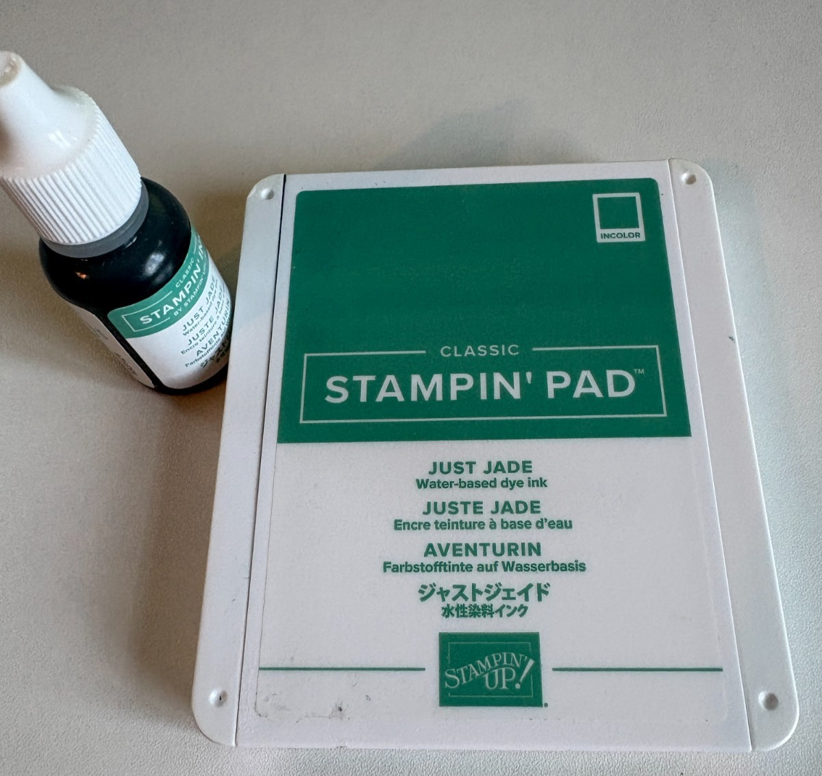 Stampin Up Classic Ink Refill & Pad ~ Just Jade