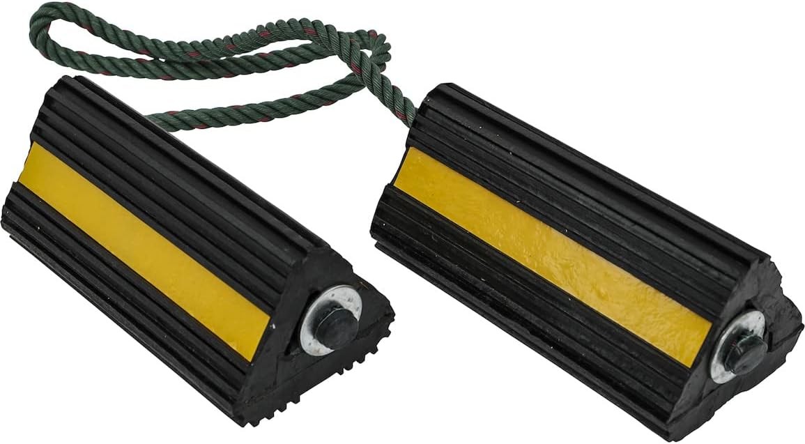 Buyers Products WC24483 Heavy Duty Wheel Chock Set, 4 x 4 x 8 Inch, 36 Black