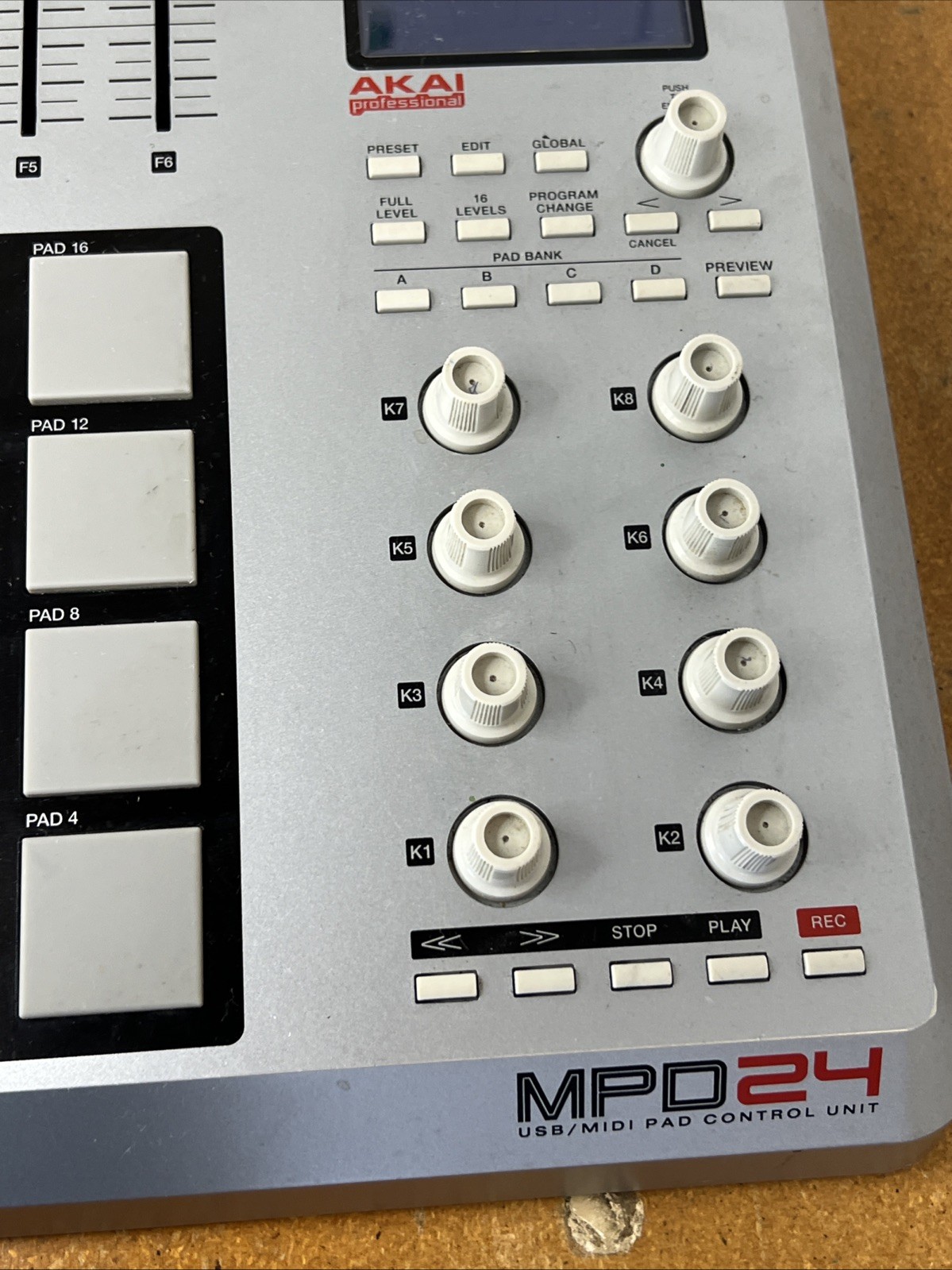 Akai Professional MPD24 USB MIDI Controller with Display - Used Untested