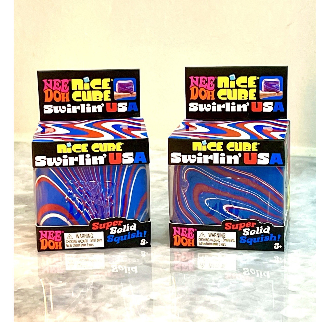 RARE Nee Doh Nice Cube USA Red White Blue LIMITED EDITION!