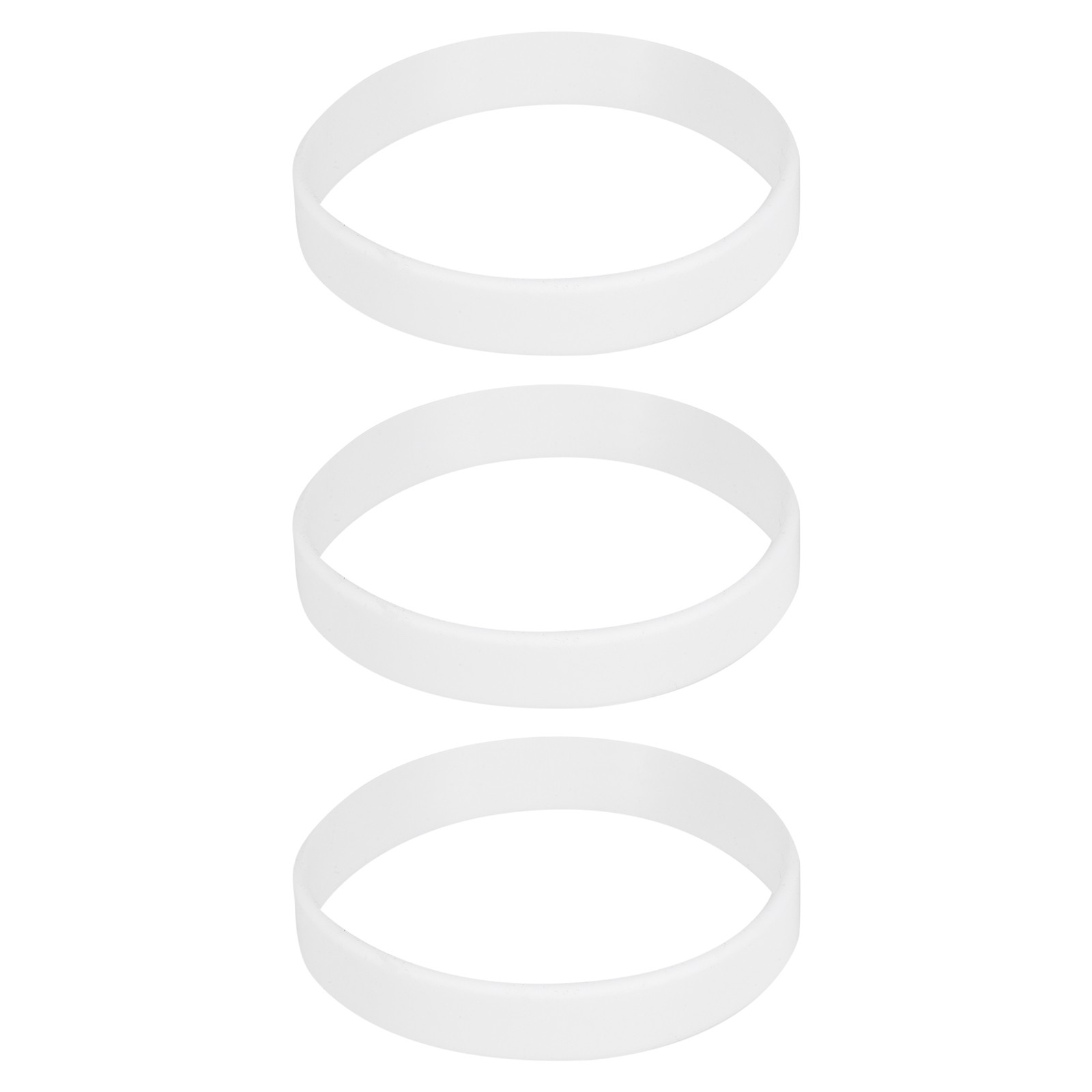 3Pcs Bracelets Wristbands 1/2 Inch Width 8" Length White