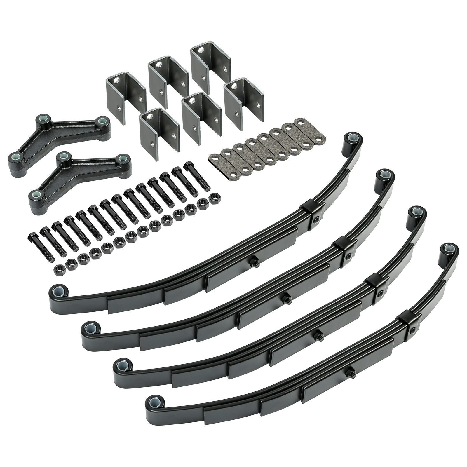 Tandem Trailer Axle Suspension Kit W/Leaf Spring Equalizer Shackle Strap 3500LB