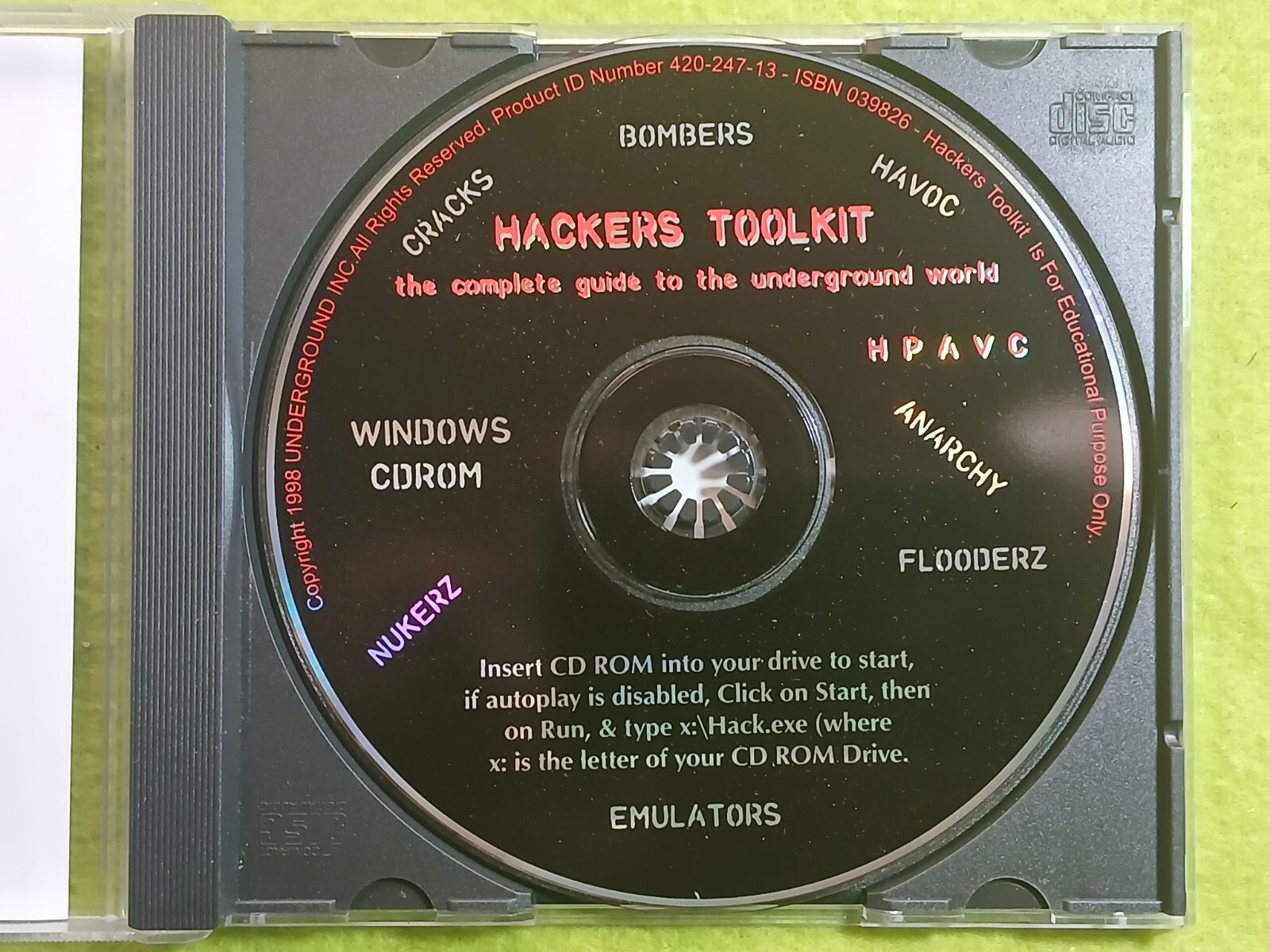 The Elite Hackers Toolkit Volume 1 (PC CD-ROM, 1995) 32-Bit Hacking WIN95/98 HTF