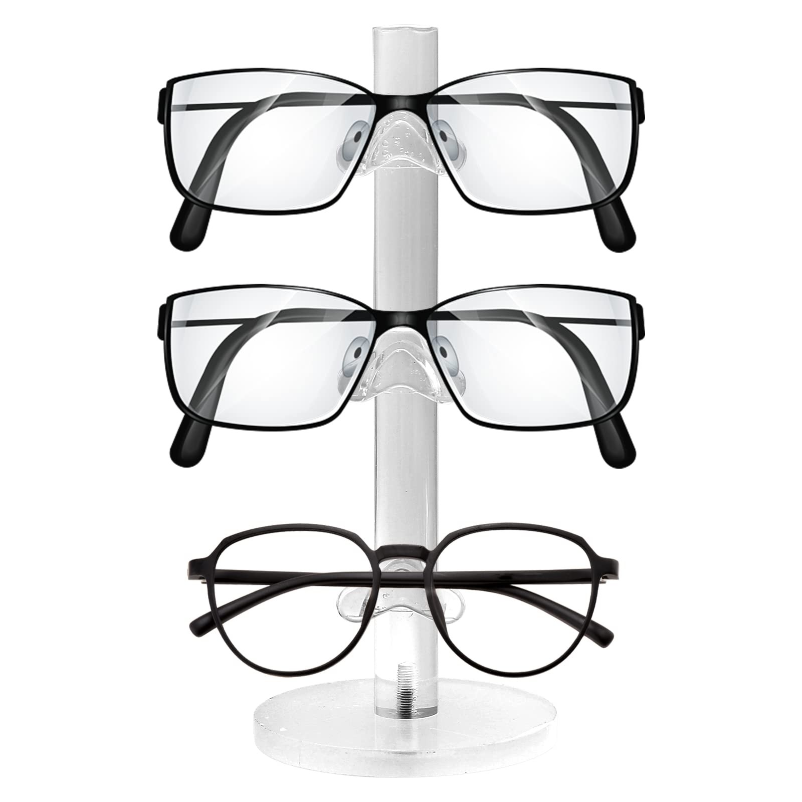 3 Layers Acrylic Sunglass Organizer, Eyelasses Holder, Sunglasses Display Sta...