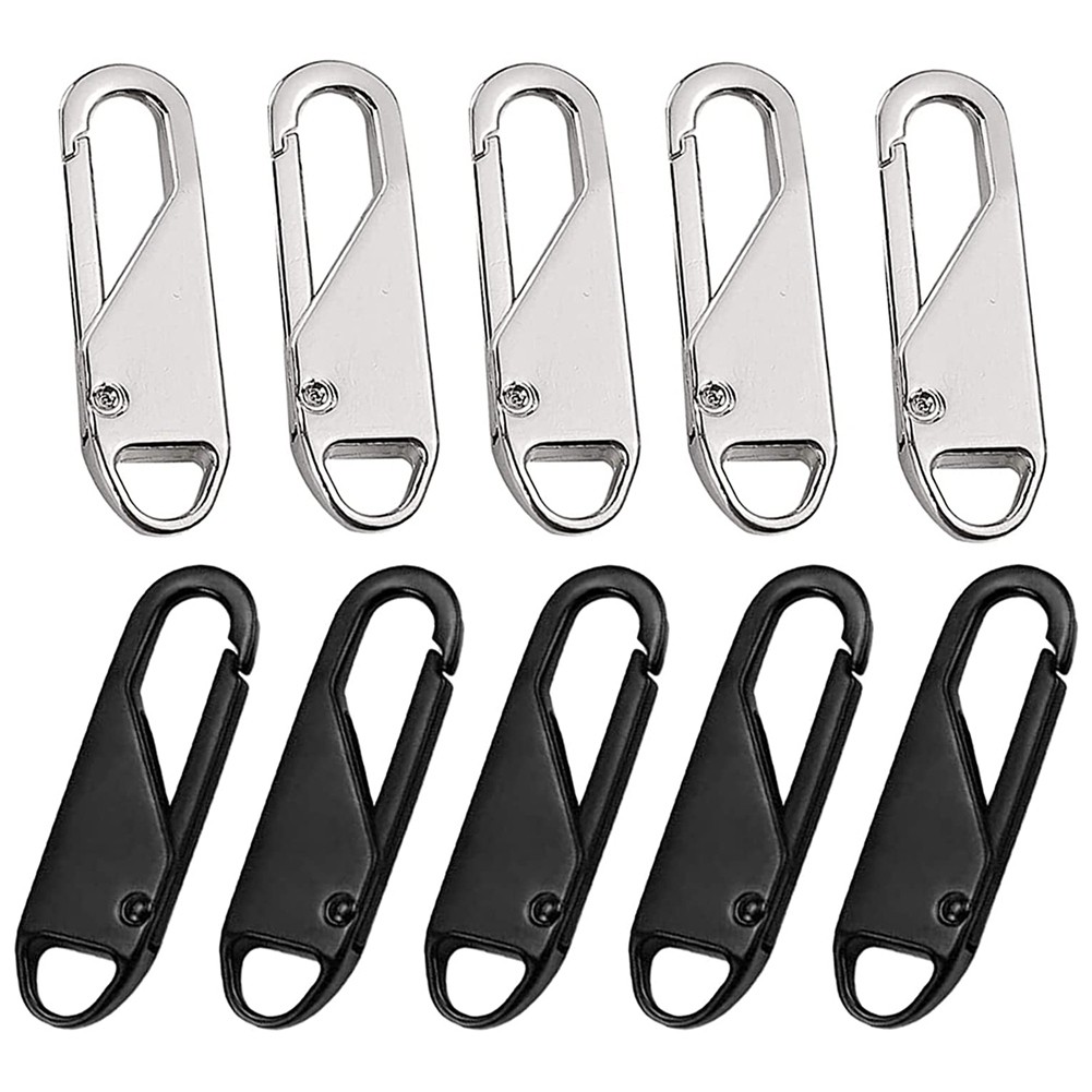 Metal Replacement Zipper (10 Pieces), Metal Tabs for Zip Repair, for8653