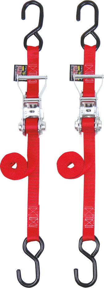 POWERTYE MFG. POWERTYE MFG 32271 1 Inch Ratchet Tie-Down Red 6 Feet