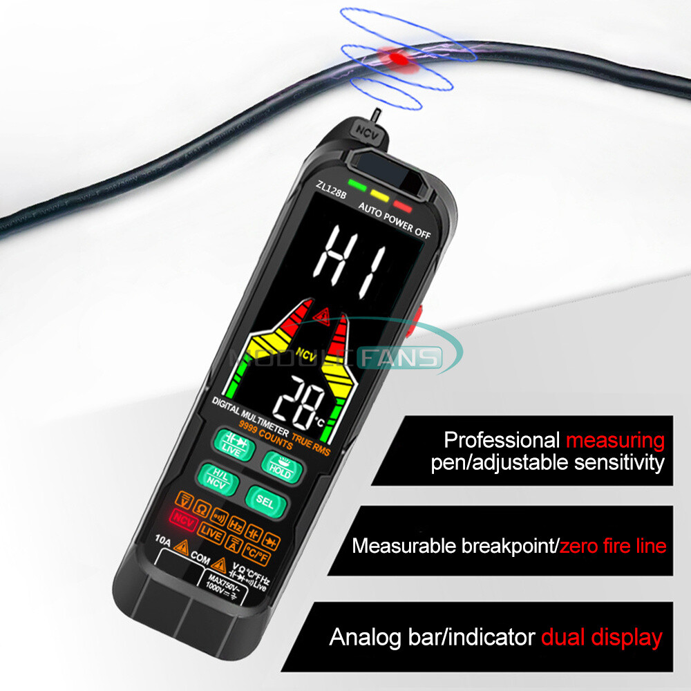 Digital Multimeter Voltage Current Capacitance Frequency Diode True RMS Tester