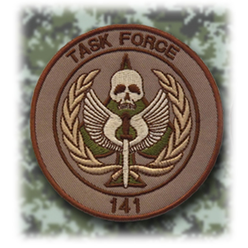 4PCS CALL OF DUTY TASK FORCE 141 TACTICAL HOOK&LOOP PATCH EMBROIDERED BADGE