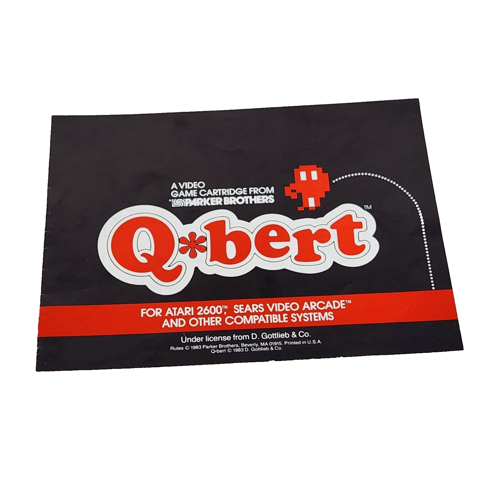 VINTAGE 1983 Q*BERT QBERT ATARI 2600 VIDEO GAME REPLACEMENT INSTRUCTIONS ONLY