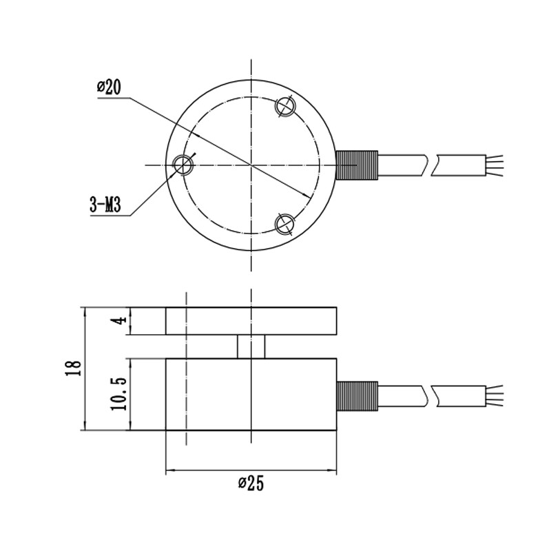 Mini Capsule Sensor Flat Diaphragm Type Load Cell Impact Force Weighing Module