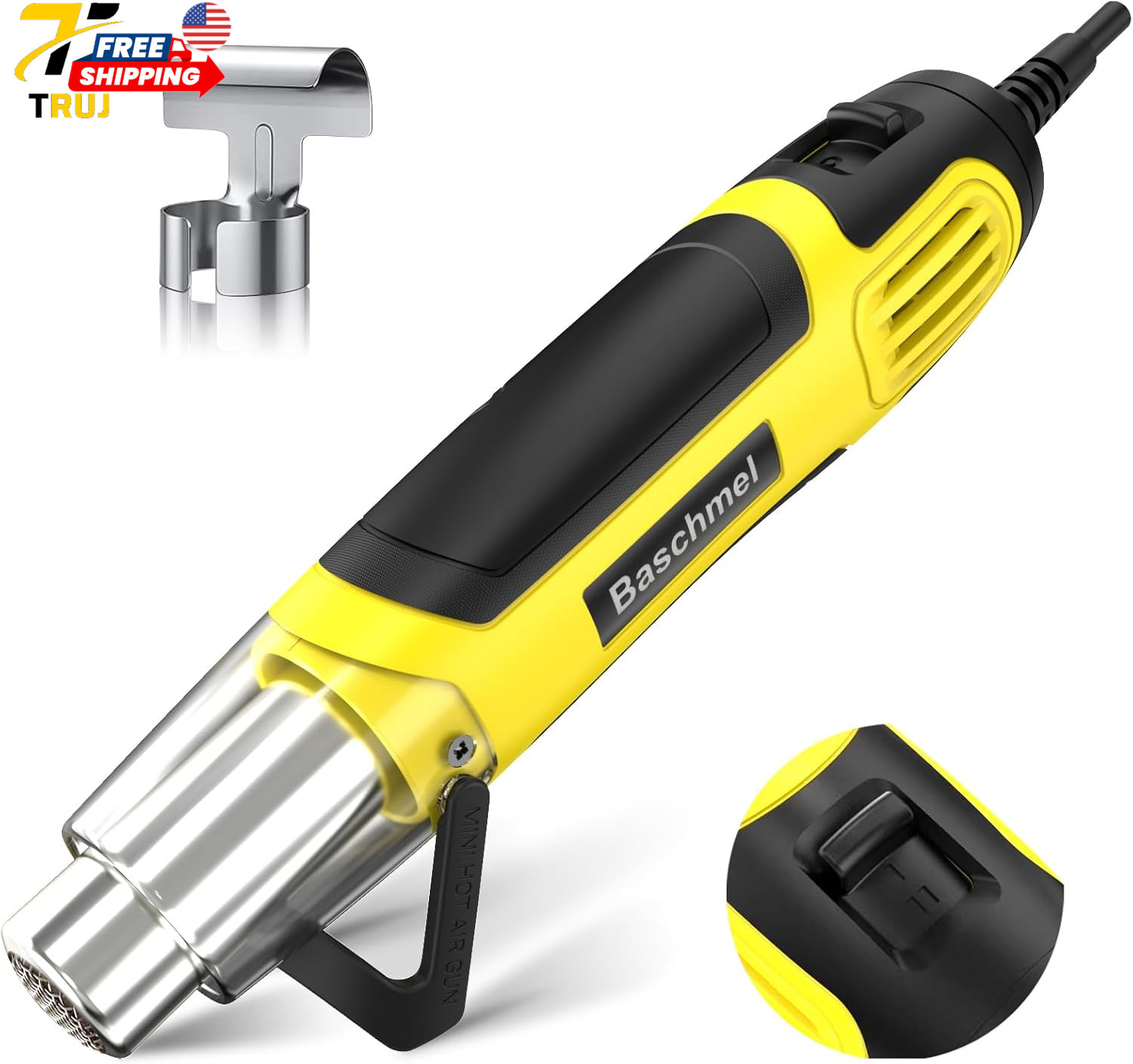 Mini Heat Gun 500W 2 Temp 662°F 932°F 350°C 500°C Fast Hot Air for Crafting NEW
