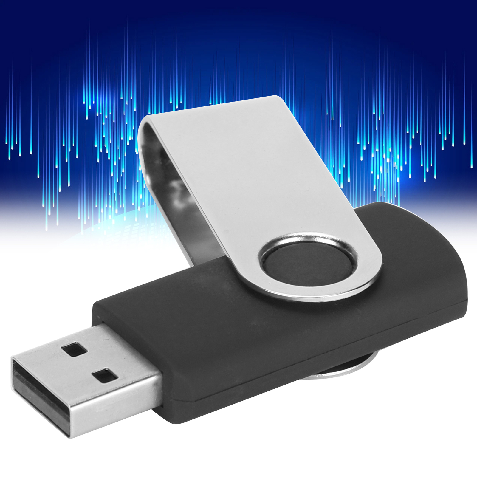 USB Flash Drive Candy Black Rotatable Portable Storage For PC T
