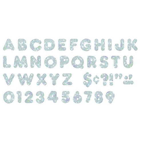 Ready Letters 4 Casual Silver Learning Materials Sparkle Classroom Decorations