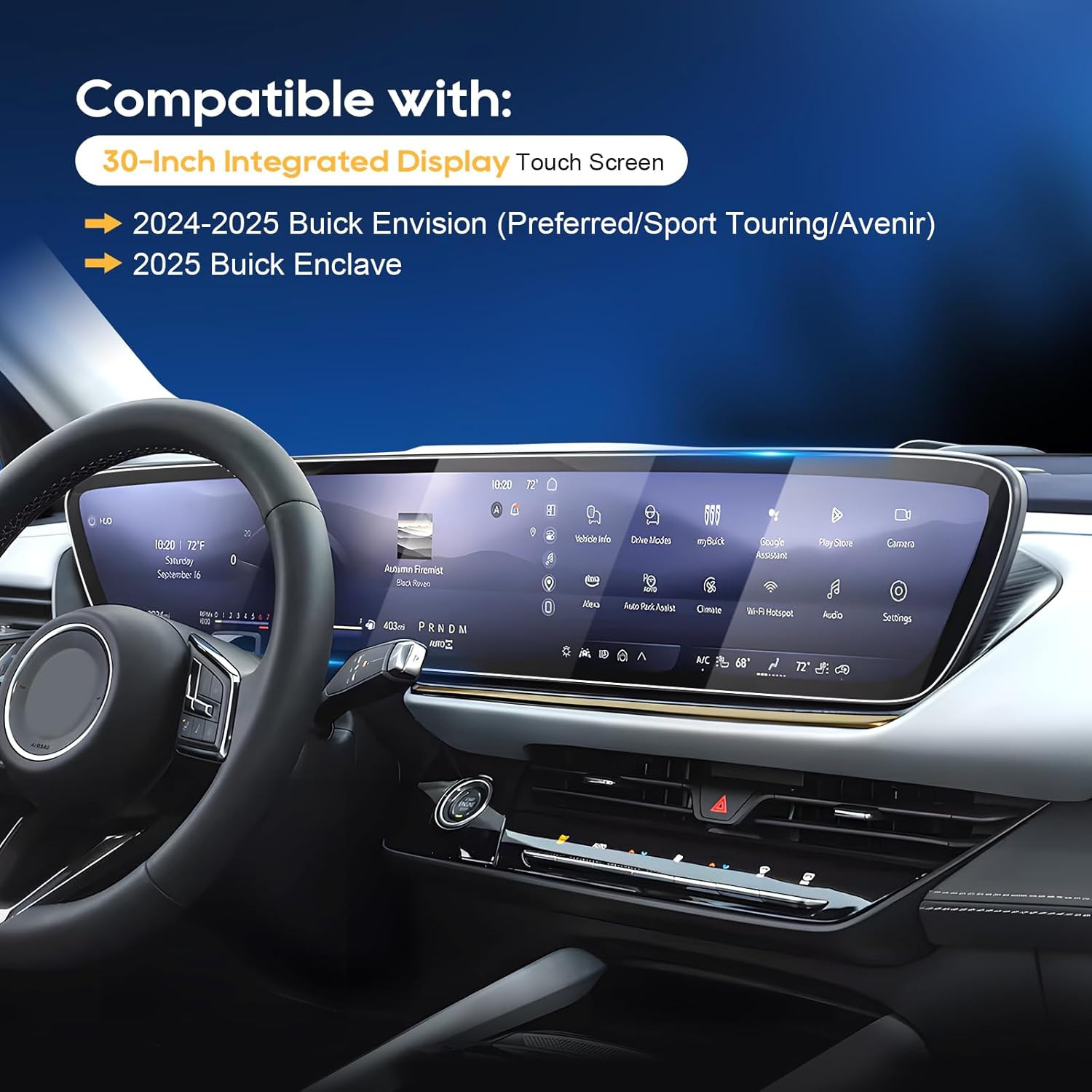 2024-2025 Buick Envision Enclave 30" Screen Protector 2-Pack HD Glass LFOTPP