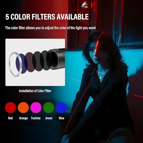 Bowens Mount Optical Snoot Projector Attachment for Studio Lighting, 34 Gobos &
