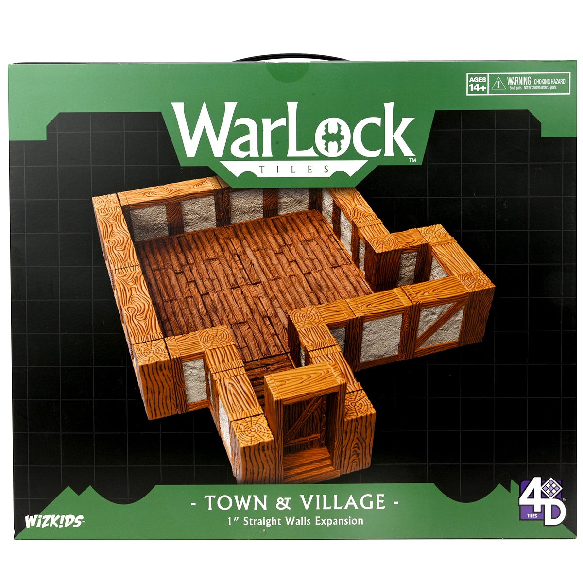 Warlock Tiles: Expansion Pack - 1 in. Town & Village Straight Walls | WizKids