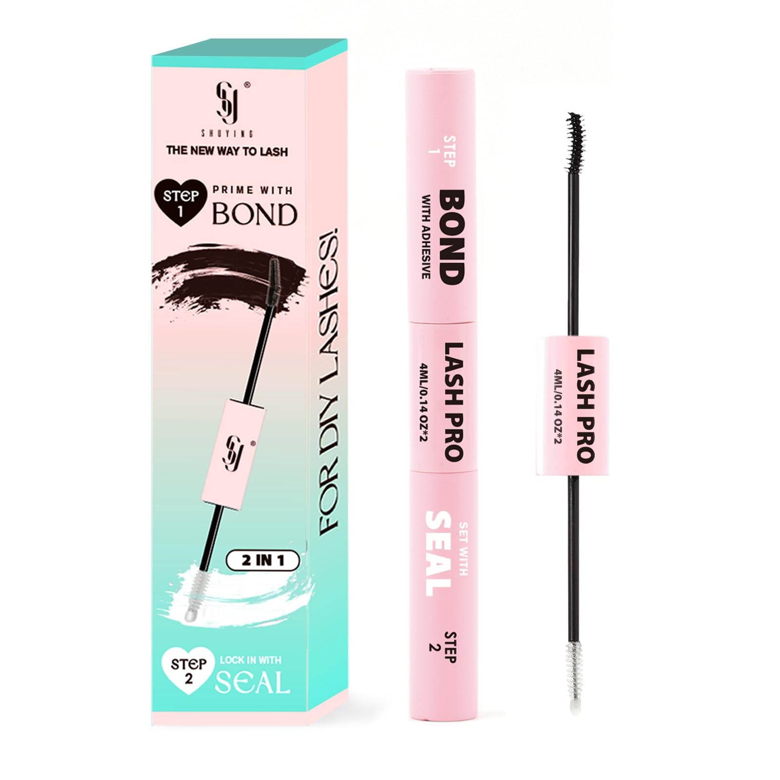 SY SHUYING Lash Bond and Seal Waterproof Glue for Eyelash Cluster, Clear