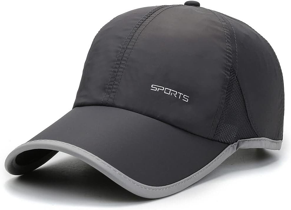 CLAPE Mens Hat Quick Dry Golf Baseball Cap UPF50+ One Size, Gsxt6-dark Gray