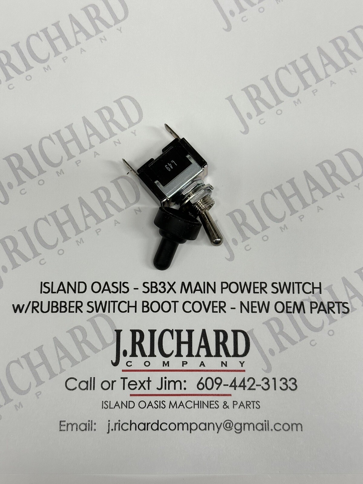 ISLAND OASIS - SB3X MAIN POWER SWITCH WITH RUBBER SWITCH BOOT COVER - OEM PARTS