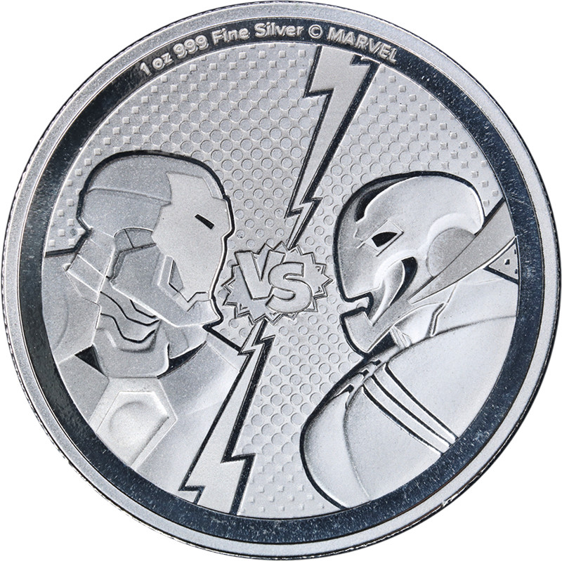 2025 Niue 1 Ounce Silver $2 - Marvel Iron Man vs. Ultron BU - STOCK