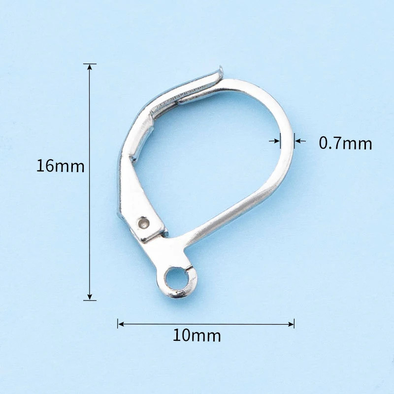100PCS DIY Beadings Findings Earring Hooks Leverback Earwire