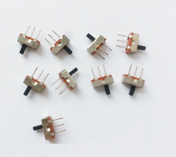 100pcs SS12D00G4 SPDT 1P2T 2 Position 3 Pin PCB Panel Vertical Slide Switch