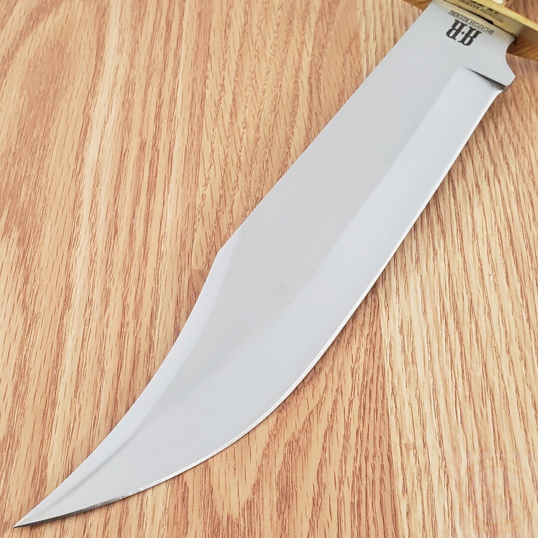 Rough Ryder Fixed Knife 10.5" Satin Finish Stainless Blade Stag Bone Handle