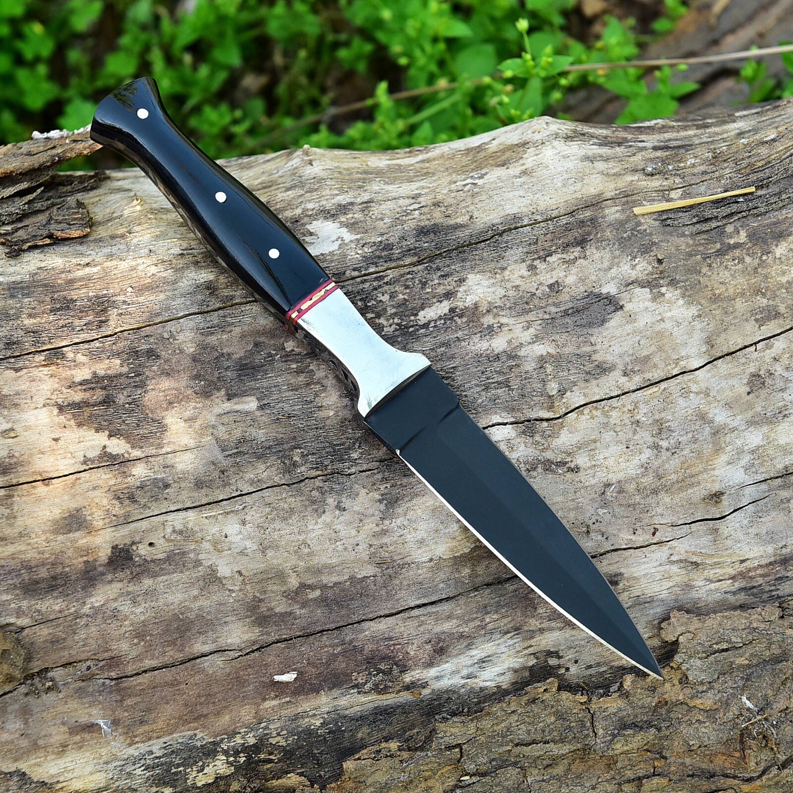 9" Double-Edged Military titanium steel Dagger boot Knife throwing Boot knife