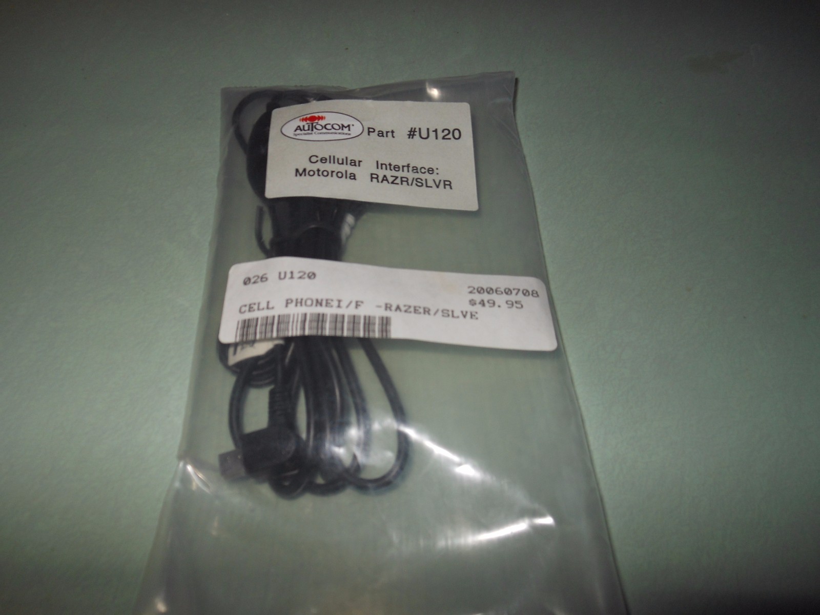 NOS Autocom Cellular Interface Motorola RAZR/SLVE Part U120