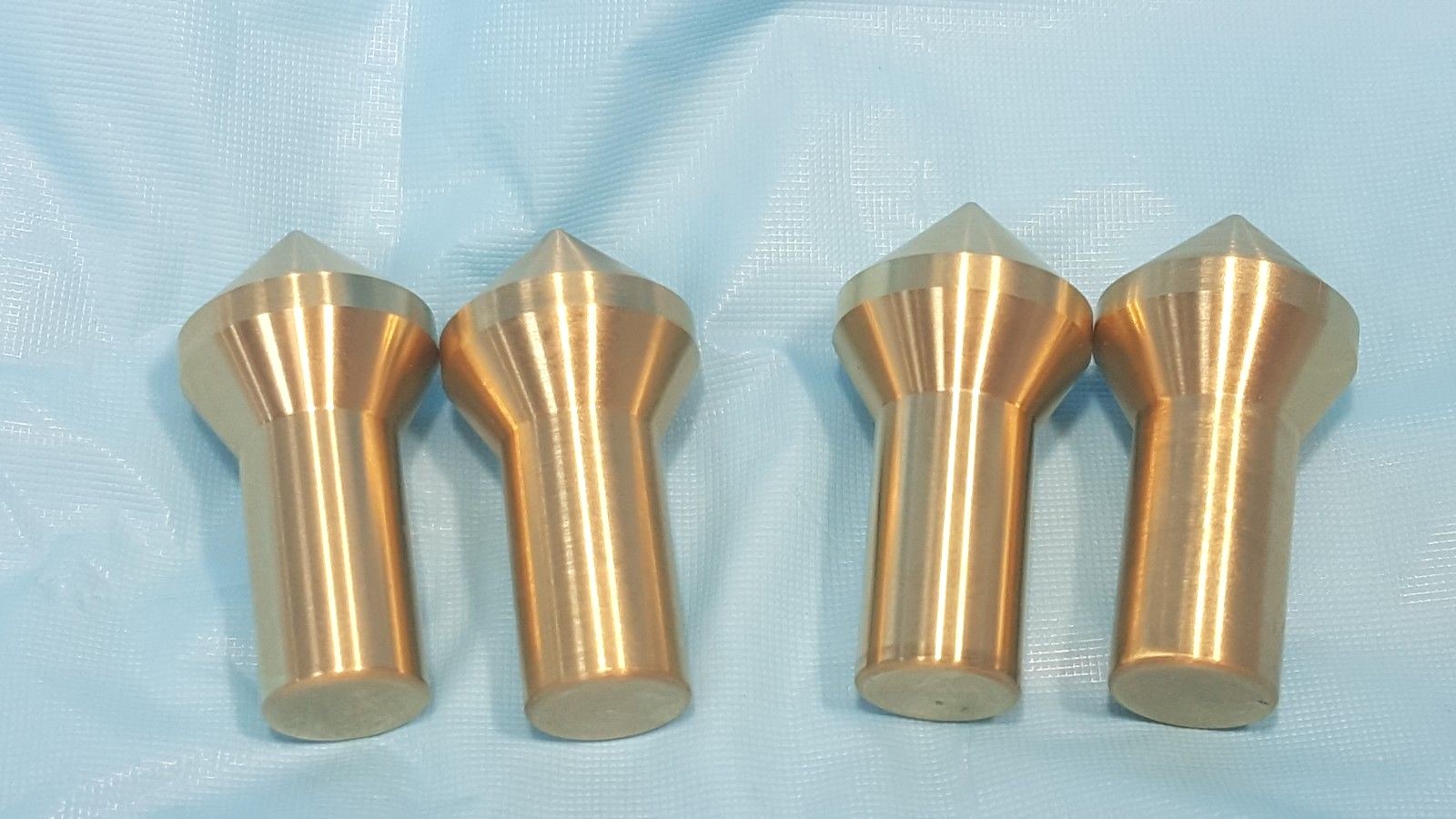 Gunsmith Tools - 4 Brass Muzzle Laps - Rifle Or Pistol Crowning - Lapping Crown