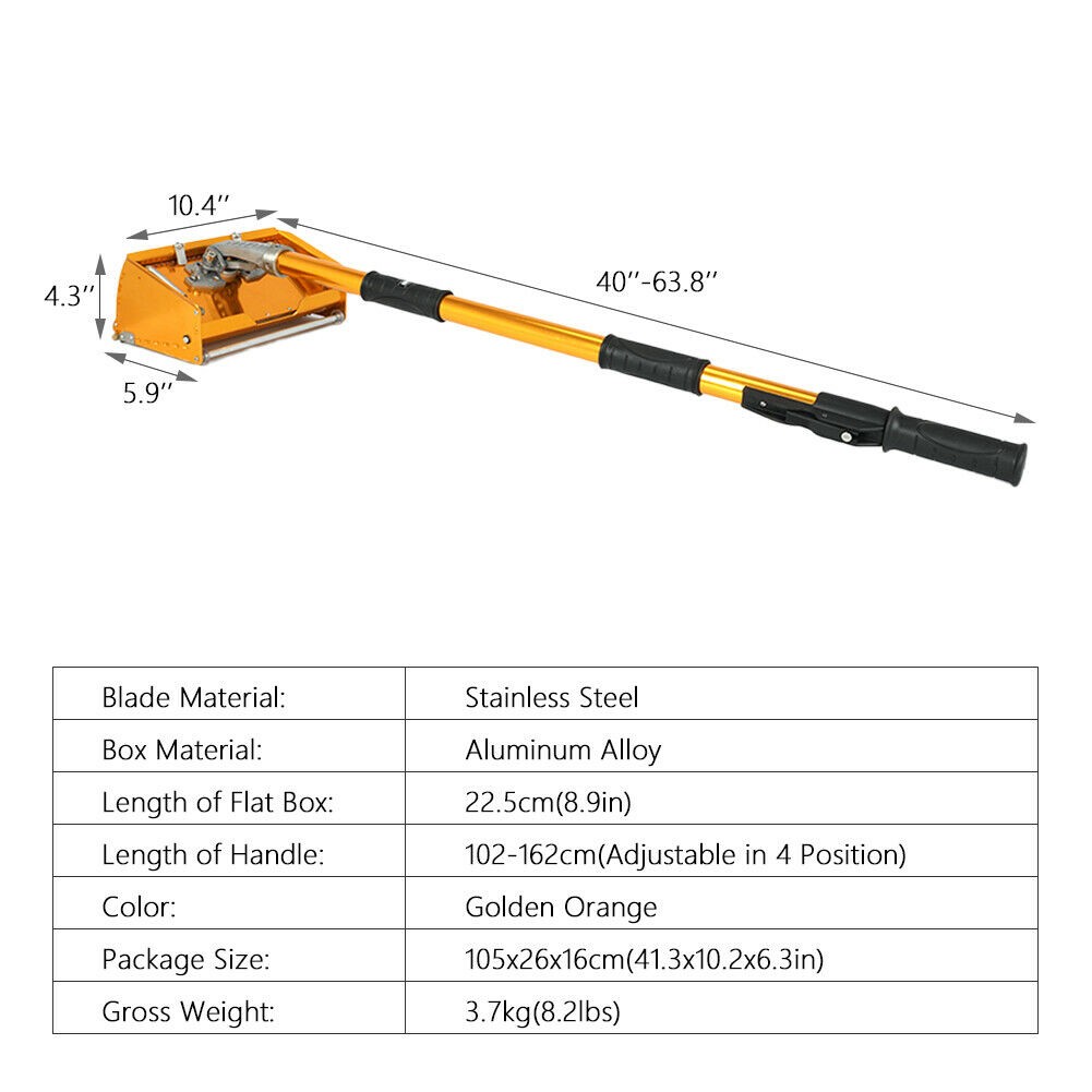 HQ 9'' Mud Compound Putty Drywall Flat Finishing Box Tool with Box Handle