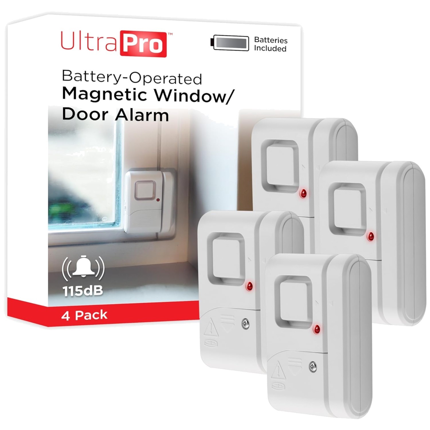 Wireless Burglar Alert System, 4 Alarms