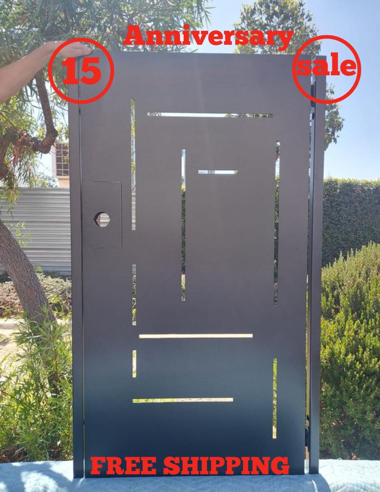 Privacy gate for side courtyard | Steel gate | Pedestrian iron gate
