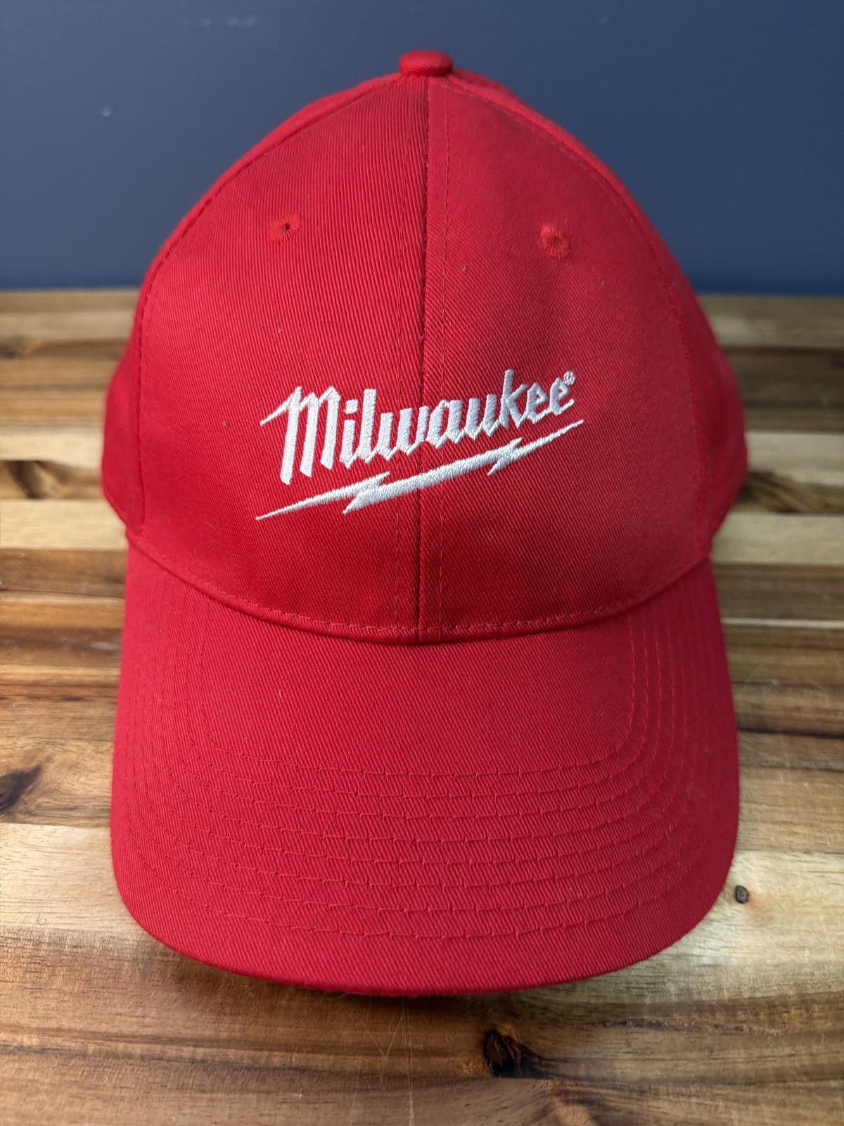 Milwaukee Tool Logo Red Adjustable Baseball Cap Hat Wild Impact