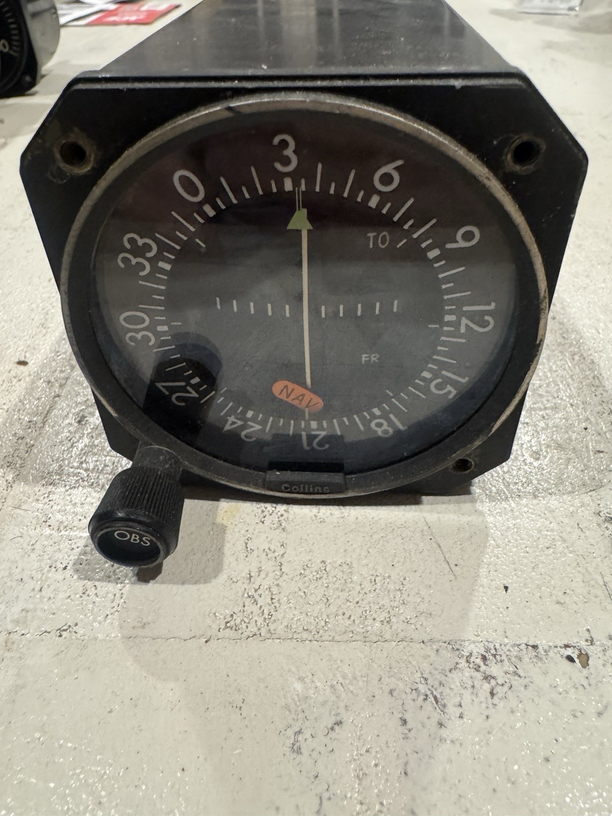Collins IND-350A NAV Indicator 622-4477-001 - As Removed