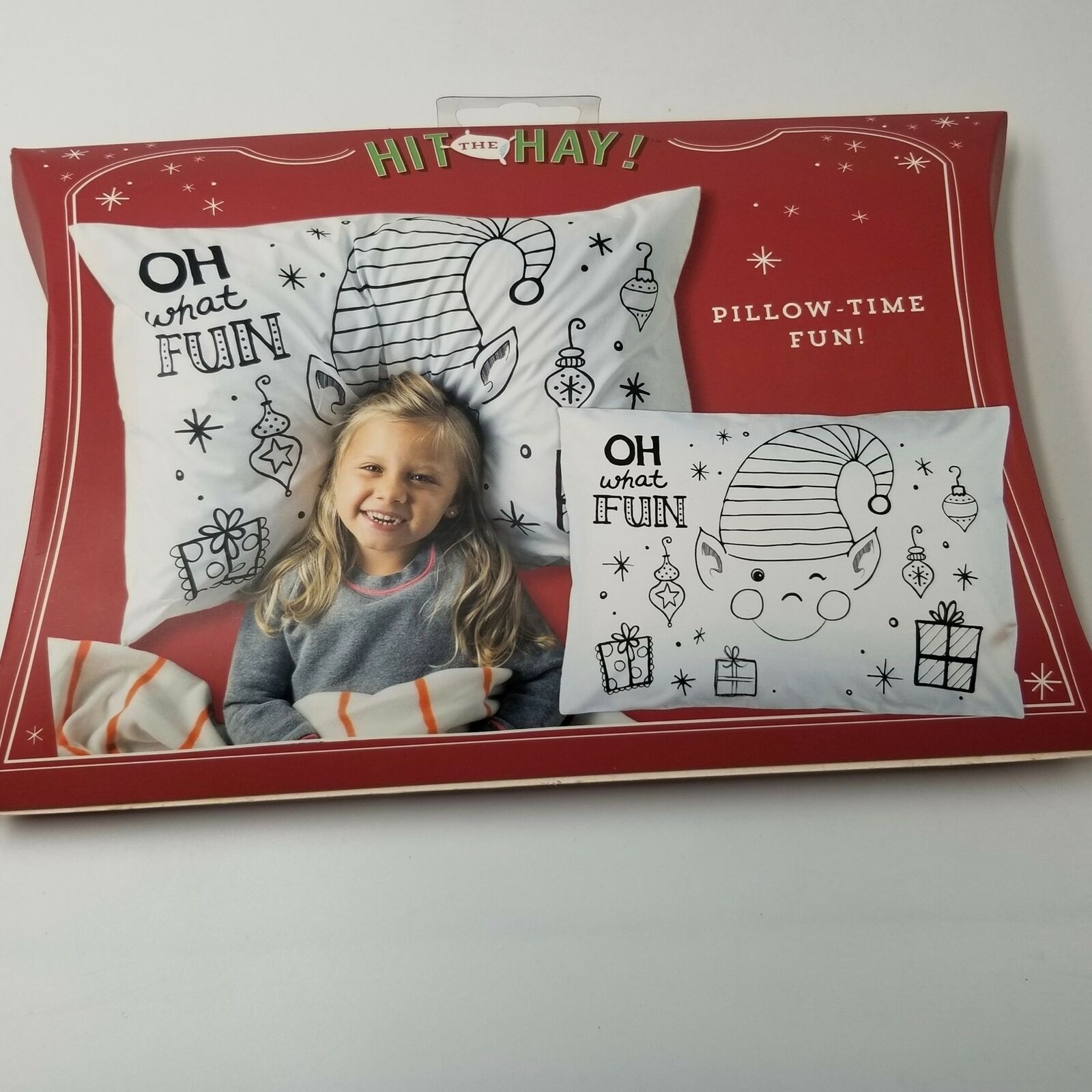 Demdaco Hit the Hay Oh What Fun Silvestri Children's Pillow Case Christmas